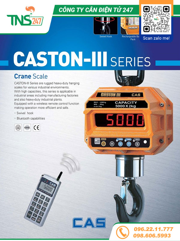 Cân treo điện tử Caston III THD 2 tấn